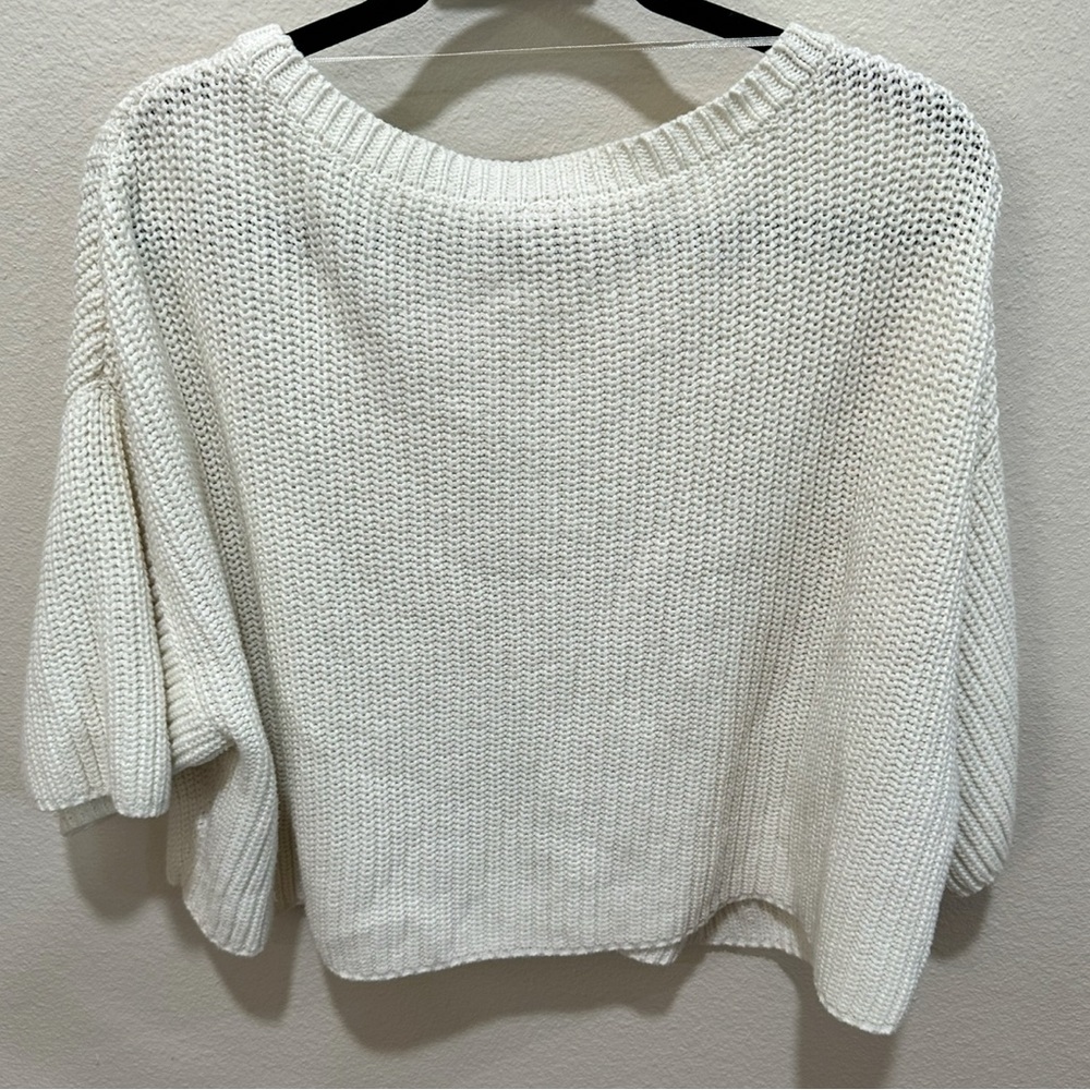 Free People Cream Knit‎ cropped Sweater size XS - Picture 5 of 5